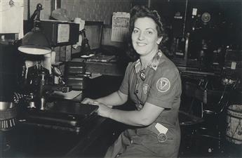 (WORKER PORTRAITS--OHIO) A collection of 43 candid WWII-era employee portraits from the Timken Roller Bearing Company.